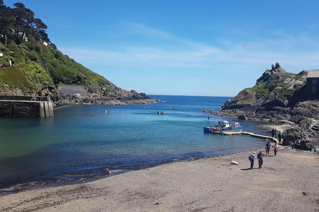Bijou Coastal Apartment In Polperro With Hot Tub Onsite Parking Downhill Walk To Village Exterior foto